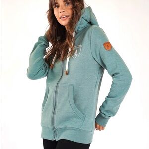 Wanakome Alina Green Long Sleeve Relaxed Hoodie